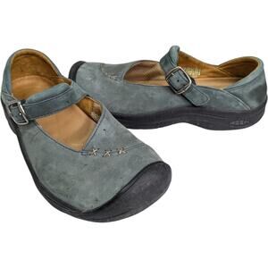Keen Verona Mary Jane Buckle Slip On Shoes Nubuck Leather Womens 7 Comfort Walki